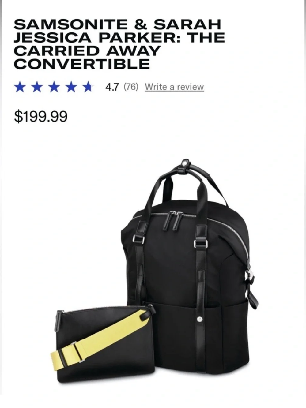 Samsonite Olive Green Backpack with Bright Pink Strap